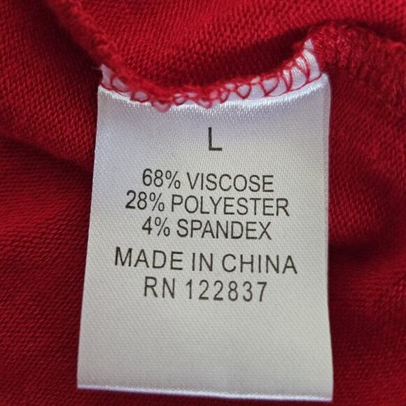 GJB New York Tulip Hem Cowl Neck Sweater - Red - size L- EUC - Picture 6 of 9